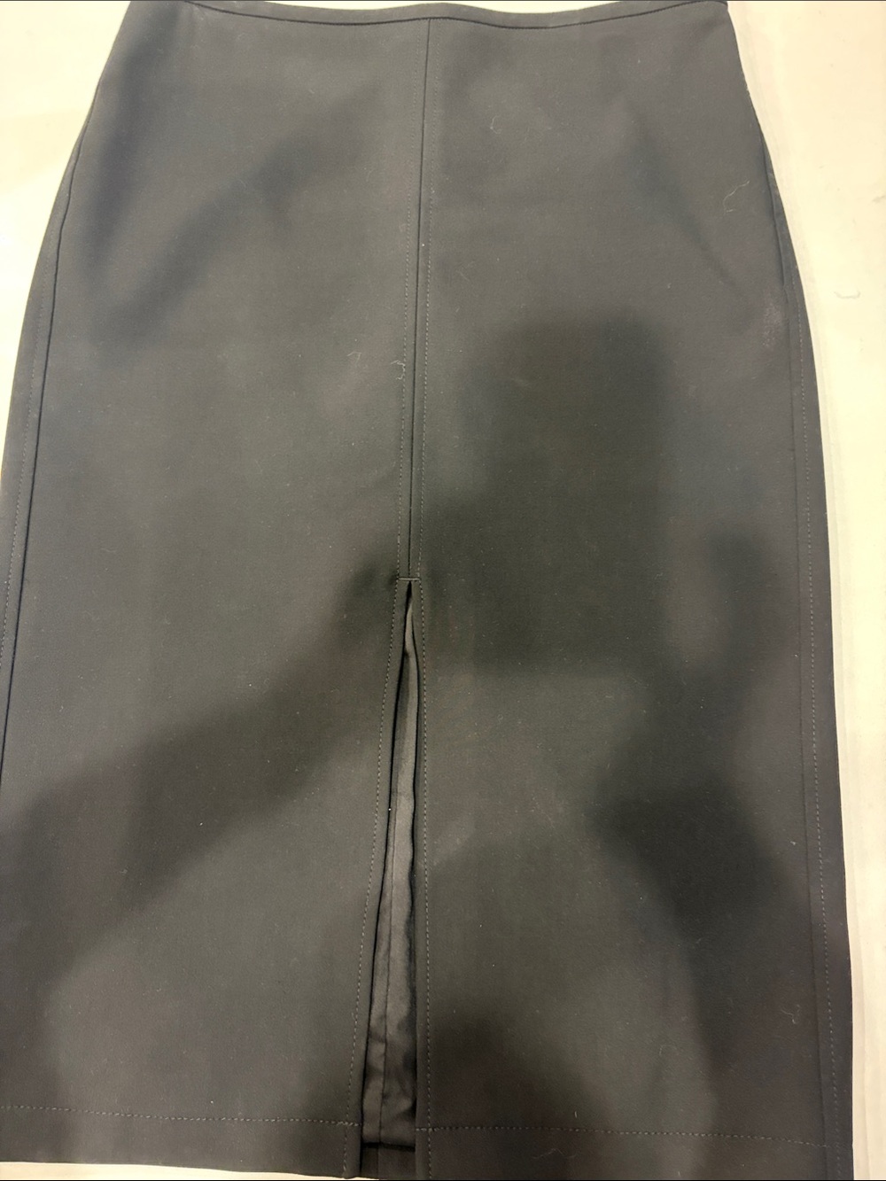 J. Crew Black Pencil Skirt with Center Front Slit